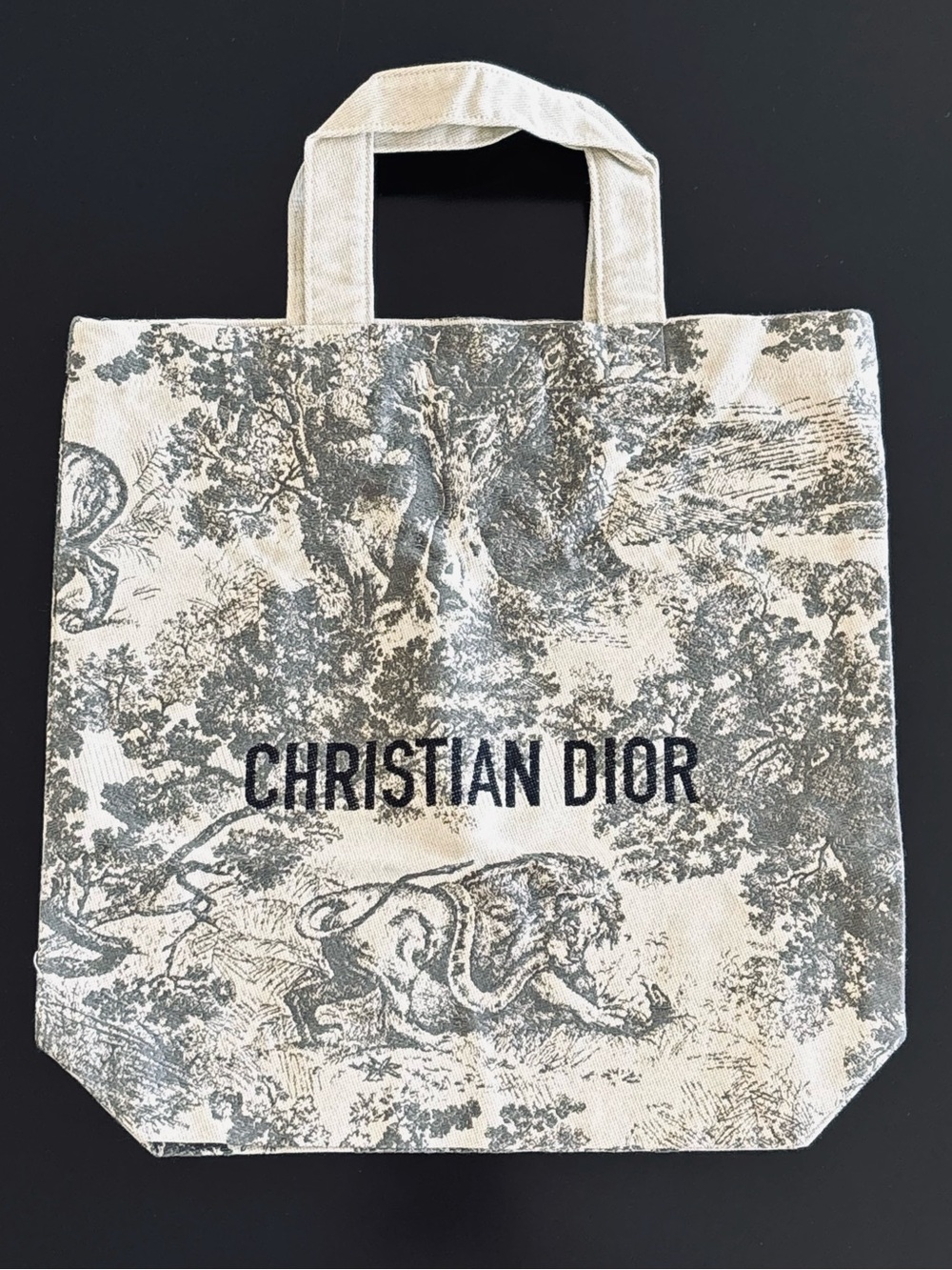 Christian Dior Beauty Summer Gift Tote Bag with Toile de Jouy Pattern